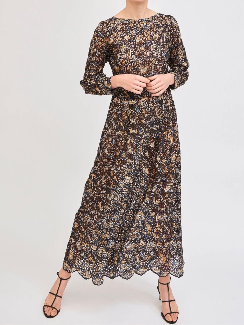 Antik Batik Khero Openwork Embroidered Maxi Dress Multicolor XS / 36